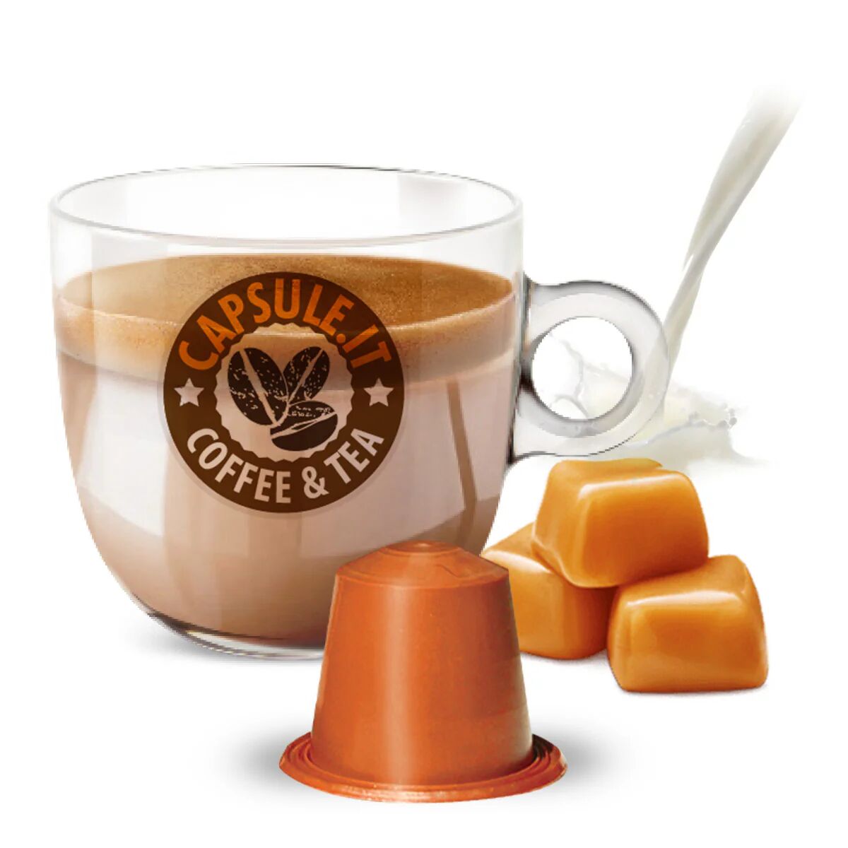 Capsule.it 10 Capsule Caffè Bonini Latte Caramel compatibili con sistema Nespresso®