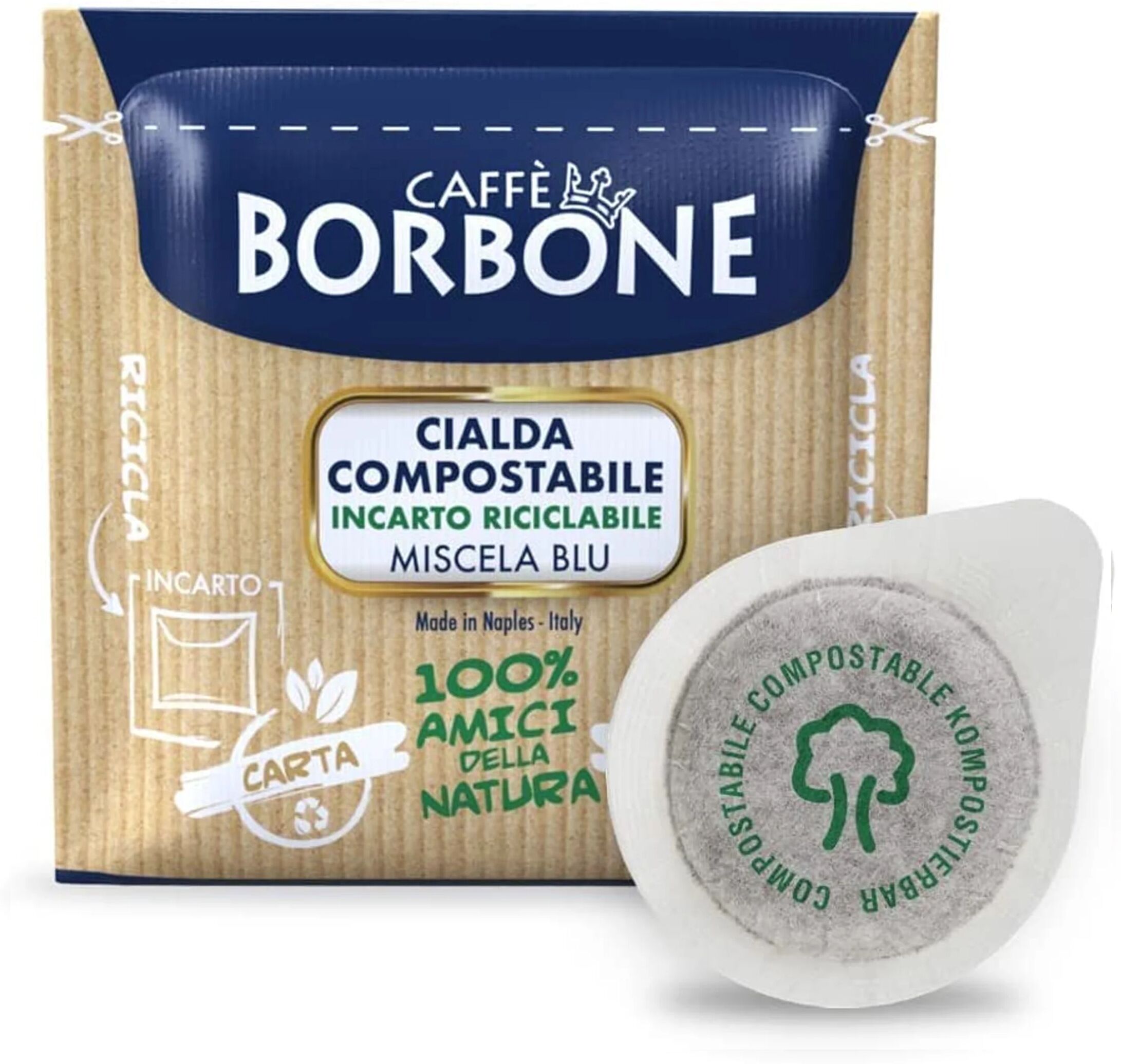 Caffè Borbone 150 Cialde Cialde Ese Miscela Dek compatibili con sistema ESE 44mm