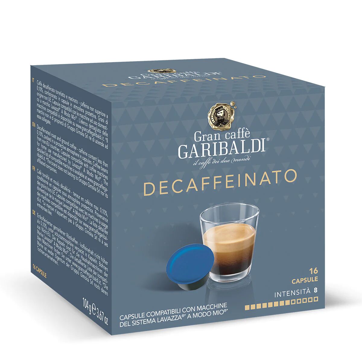 Garibaldi 16 Capsule Deca compatibili con sistema Lavazza a Modo Mio