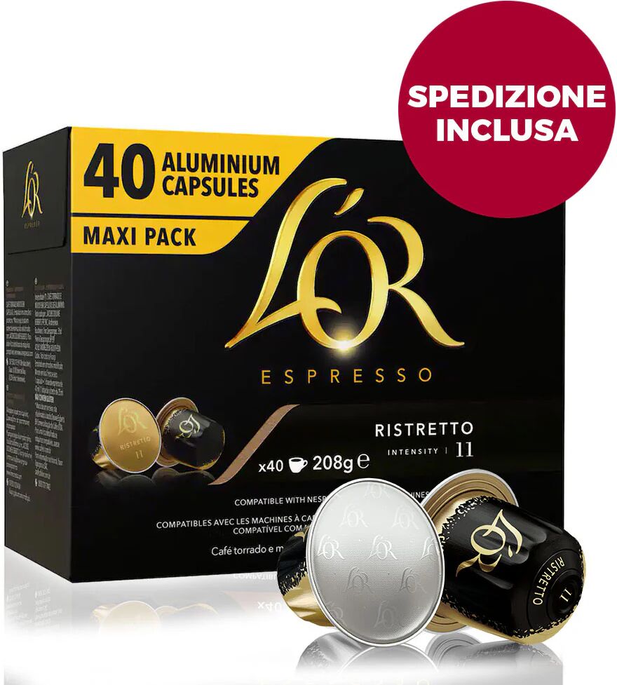 L'OR 200 Capsule Ristretto compatibili con sistema Nespresso®