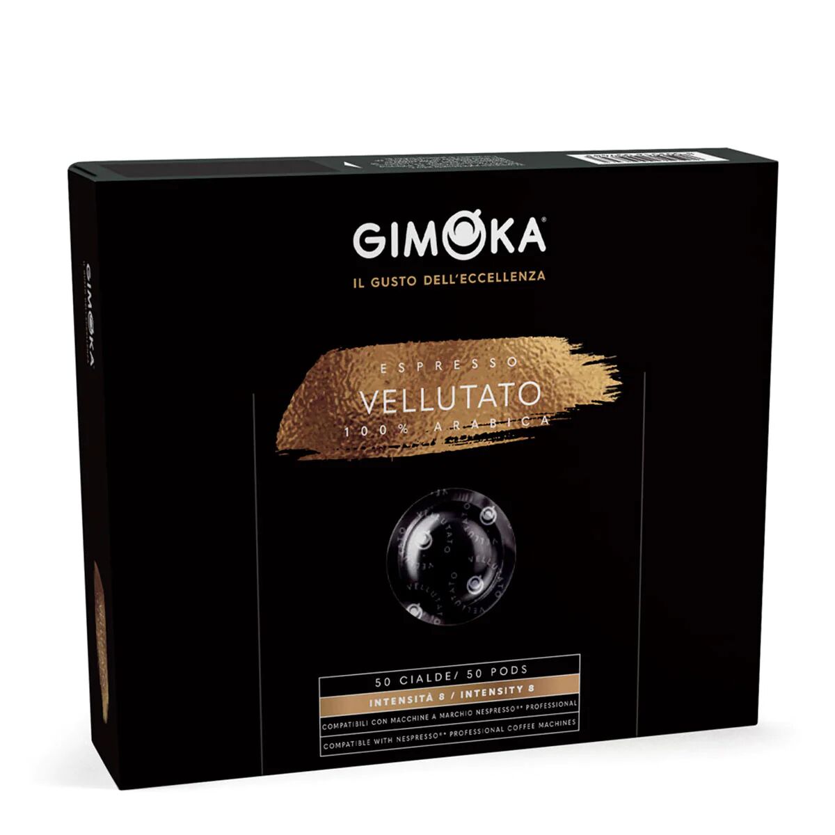 Gimoka 50 Cialde Vellutato 100% Arabica compatibili con sistema Nespresso® Professional