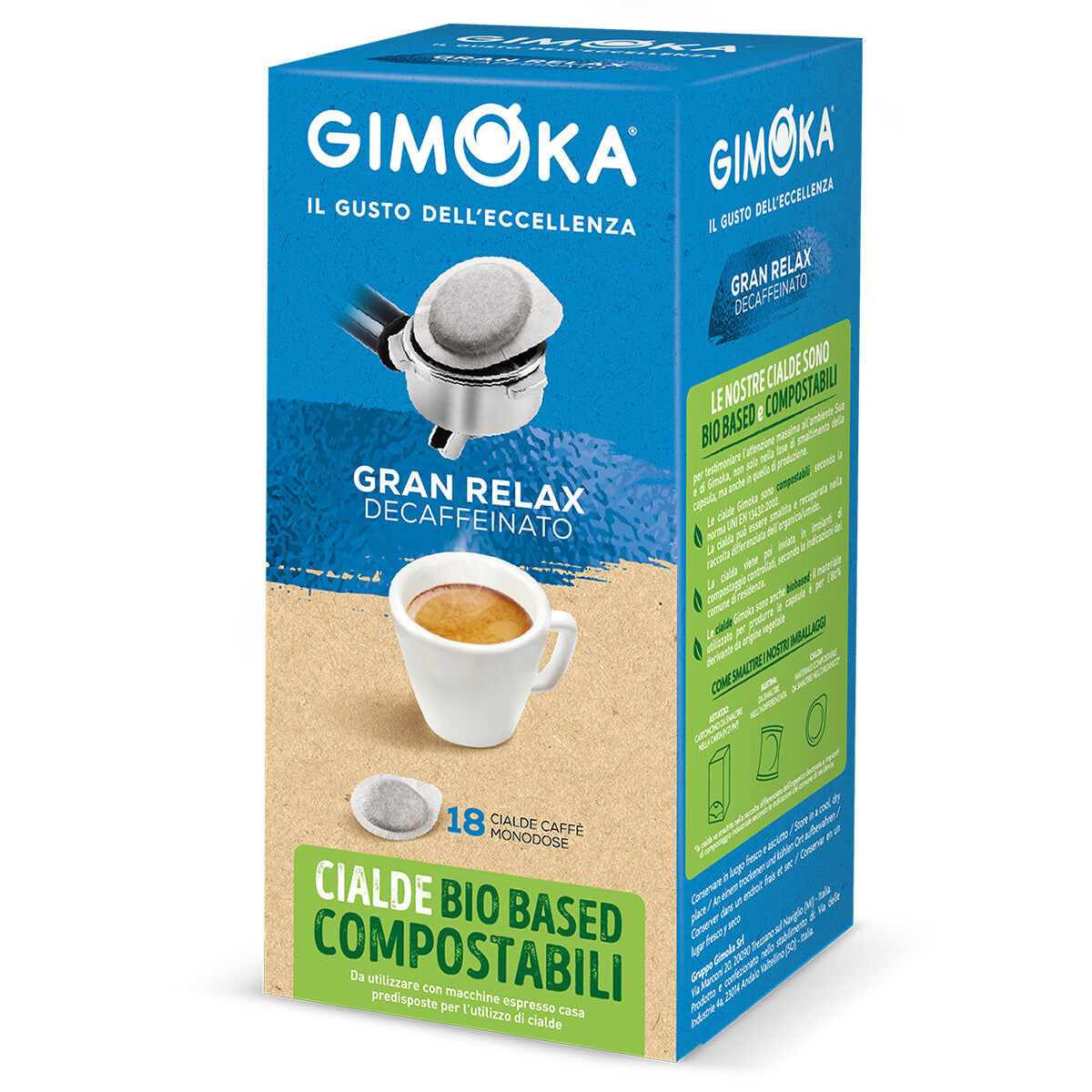 Gimoka 18 Cialde Gran Relax deca compatibili con sistema ESE 44mm