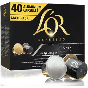 L'OR 200 Capsule Onyx compatibili con sistema Nespresso®