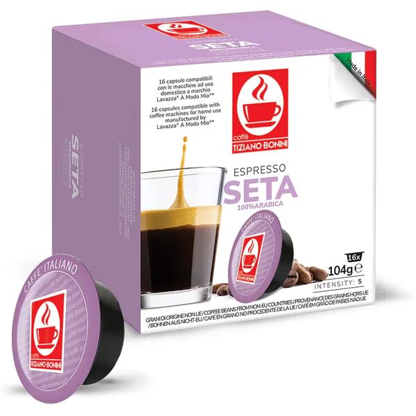 caffè bonini 96 capsule seta compatibili con sistema lavazza a modo mio