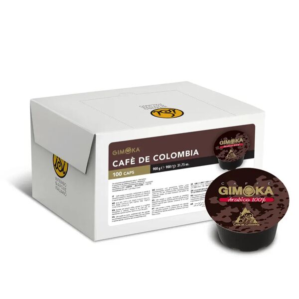 gimoka 100 capsule cafè de colombia compatibili con sistema lavazza blue, lavazza in black