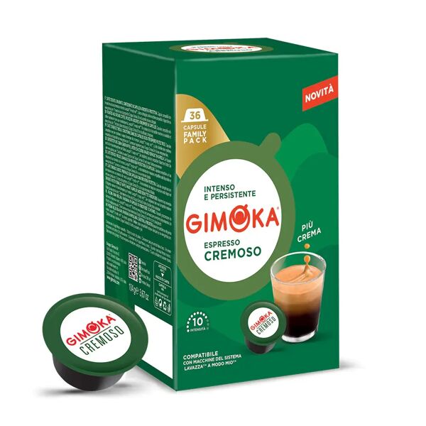 gimoka 144 capsule cremoso compatibili con sistema lavazza a modo mio