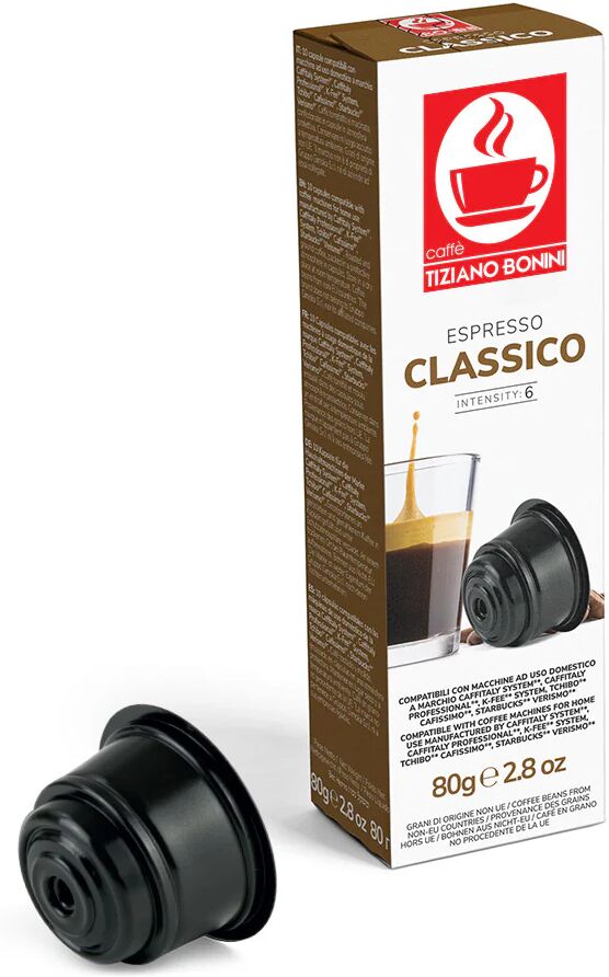 caffè bonini 80 capsule classico compatibili con sistema caffitaly, caffitaly professional, cafissimo, k-fee system, verismo by starbucks