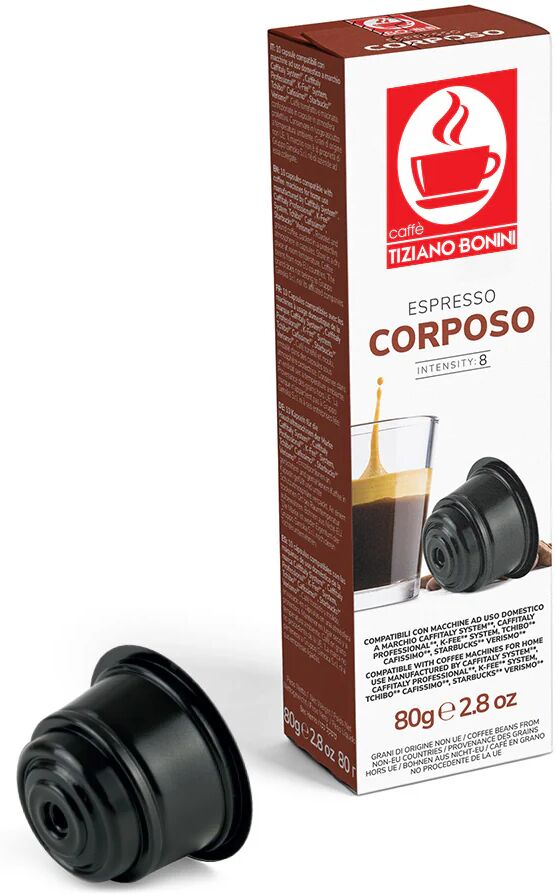 caffè bonini 80 capsule corposo compatibili con sistema caffitaly, caffitaly professional, cafissimo, k-fee system, verismo by starbucks