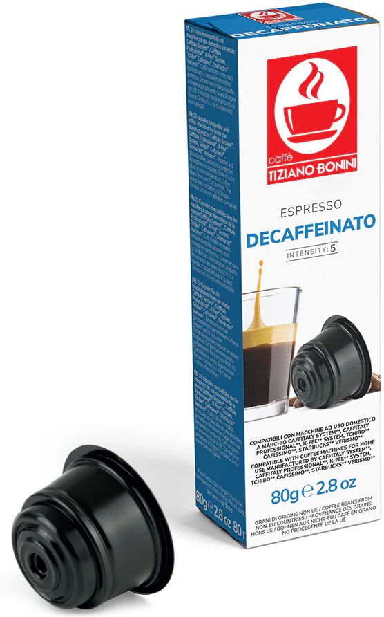 caffè bonini 80 capsule decaffeinato compatibili con sistema caffitaly, caffitaly professional, cafissimo, k-fee system, verismo by starbucks