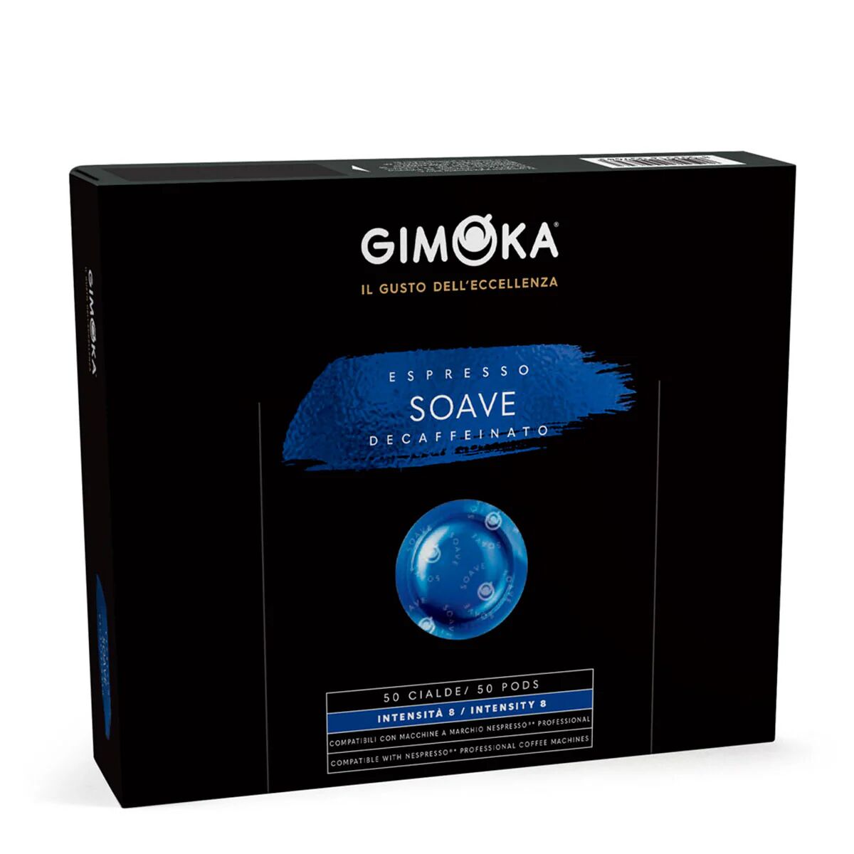 Gimoka 50 Cialde Soave Decaffeinato compatibili con sistema Nespresso® Professional