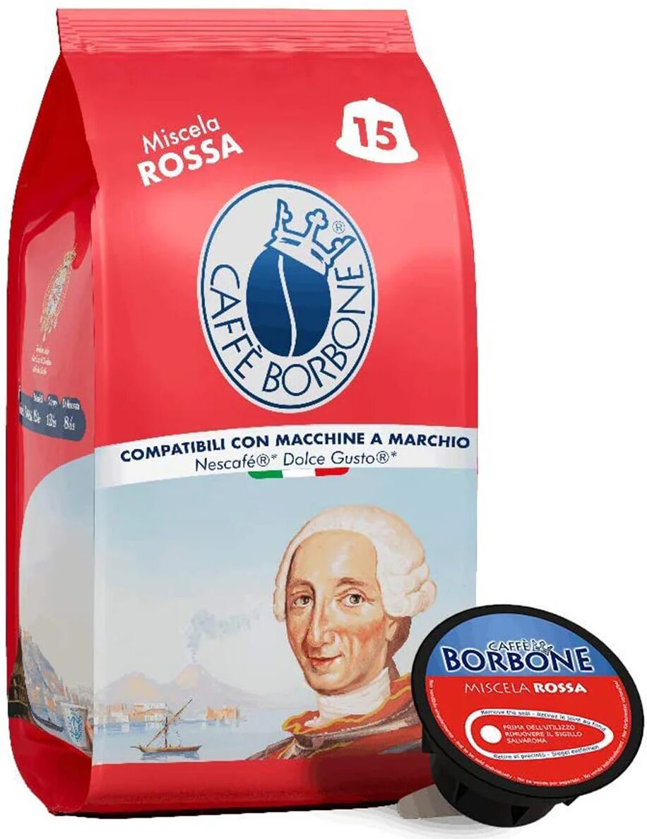 Caffè Borbone 90 Capsule Miscela Rossa compatibili con sistema NESCAFÉ® Dolce Gusto®