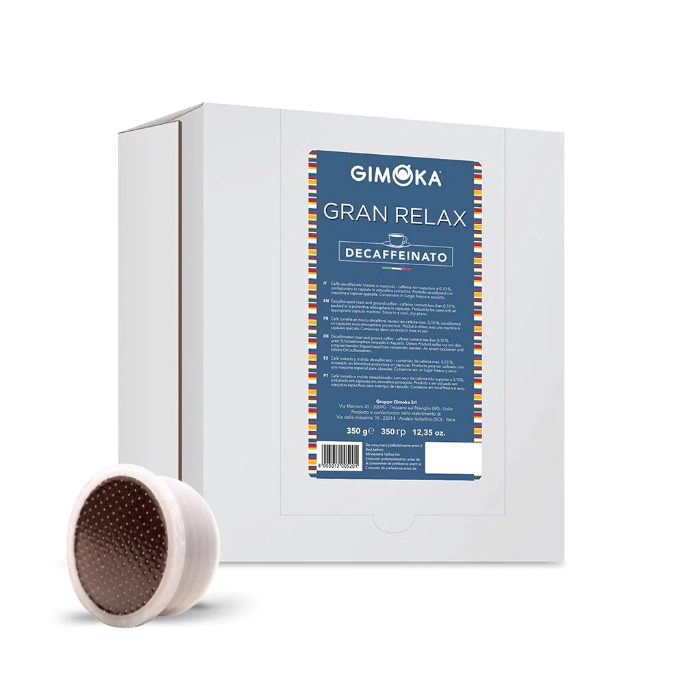 Gimoka 50 Capsule Gran Relax Decaffeinato compatibili con sistema Lavazza Espresso Point