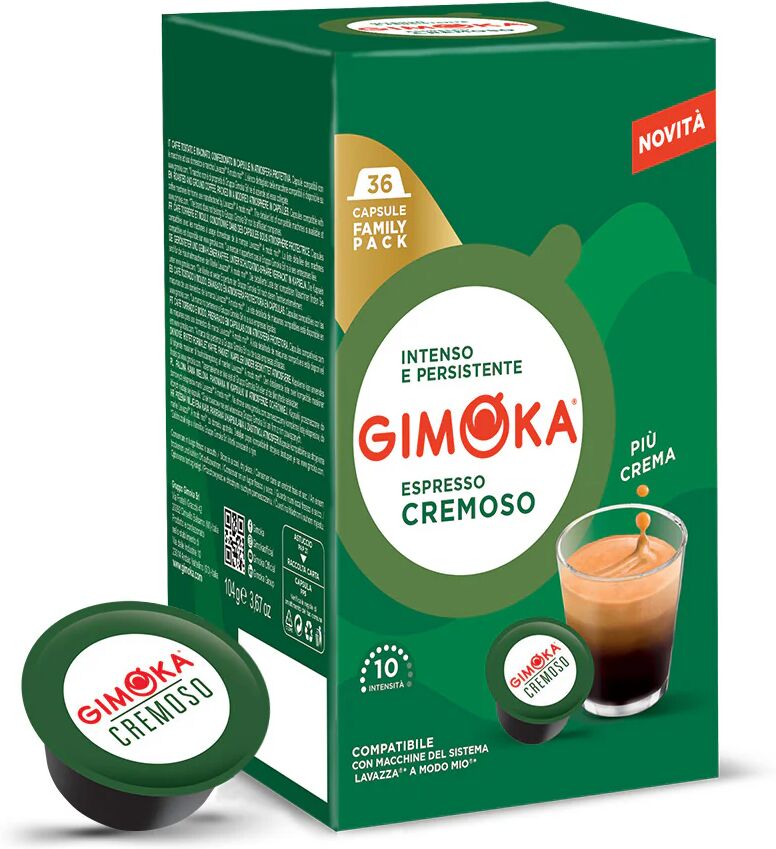 Gimoka 144 Capsule Cremoso compatibili con sistema Lavazza a Modo Mio