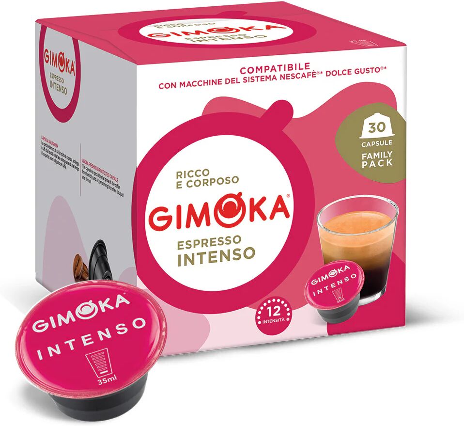 Gimoka 30 Capsule Intenso compatibili con sistema NESCAFÉ® Dolce Gusto®