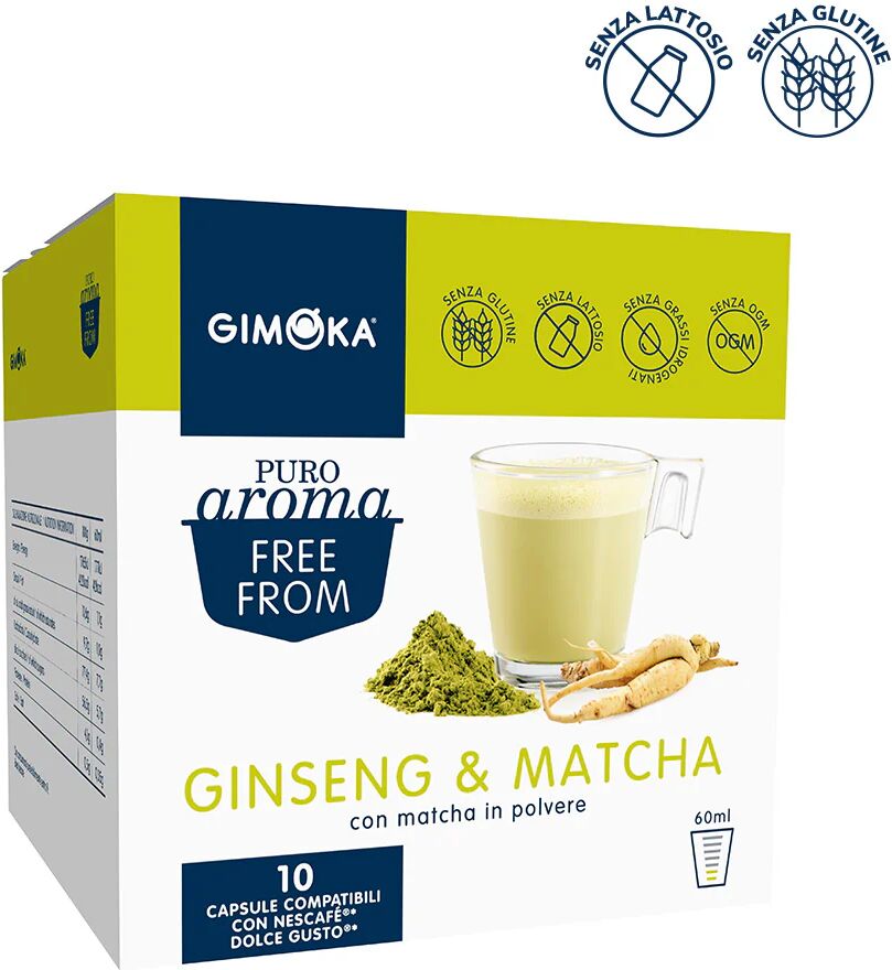 Gimoka 30 Capsule Ginseng & Matcha compatibili con sistema NESCAFÉ® Dolce Gusto®