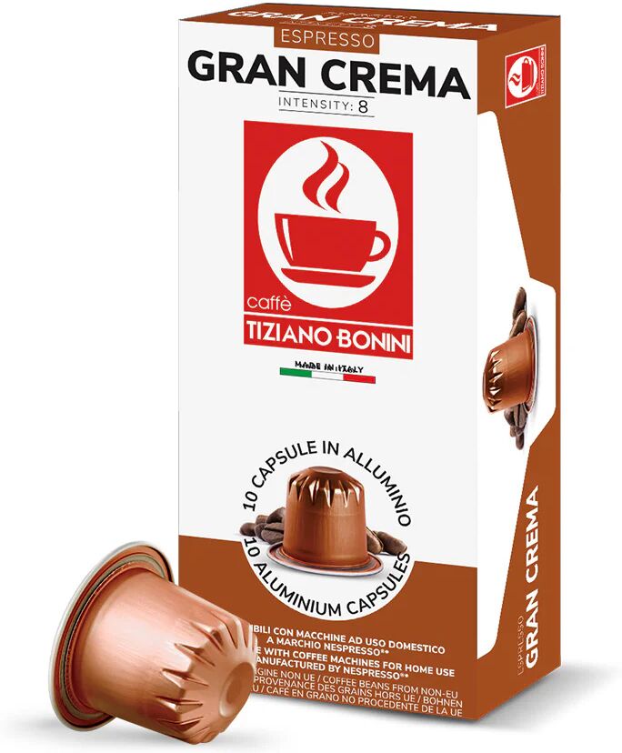 Caffè Bonini 100 Capsule Gran Crema Alluminio compatibili con sistema Nespresso®