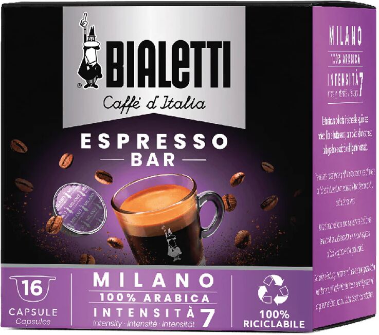 Bialetti 16 Capsule Milano compatibili con sistema Mokespresso