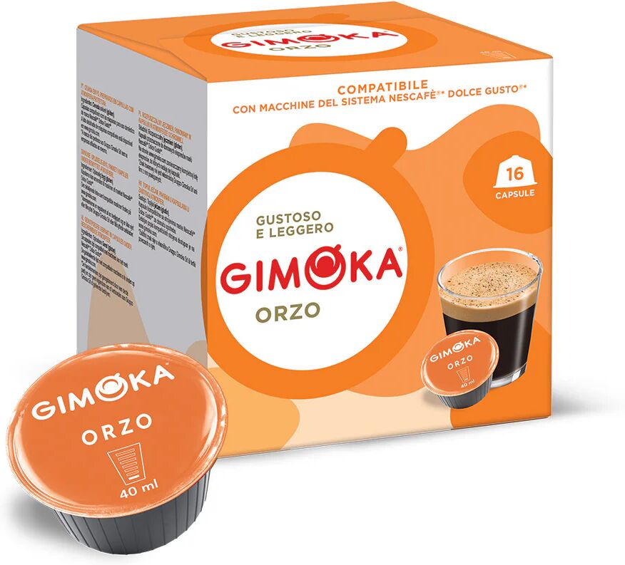 Gimoka 16 Capsule Orzo compatibili con sistema NESCAFÉ® Dolce Gusto®