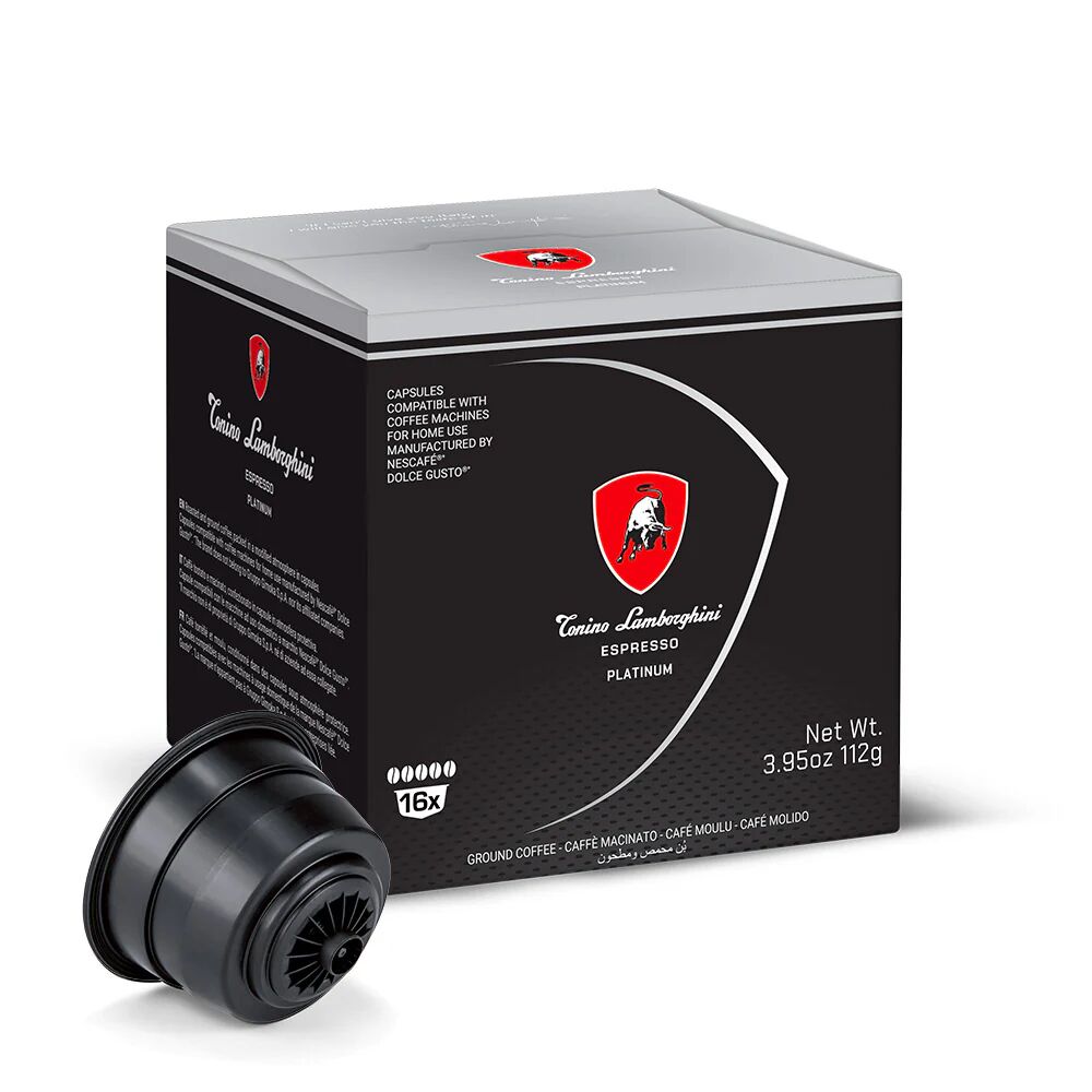 Tonino Lamborghini 16 Capsule Platinum compatibili con sistema NESCAFÉ® Dolce Gusto®