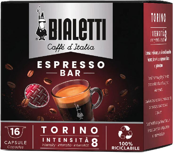 Bialetti 16 Capsule Torino compatibili con sistema Mokespresso