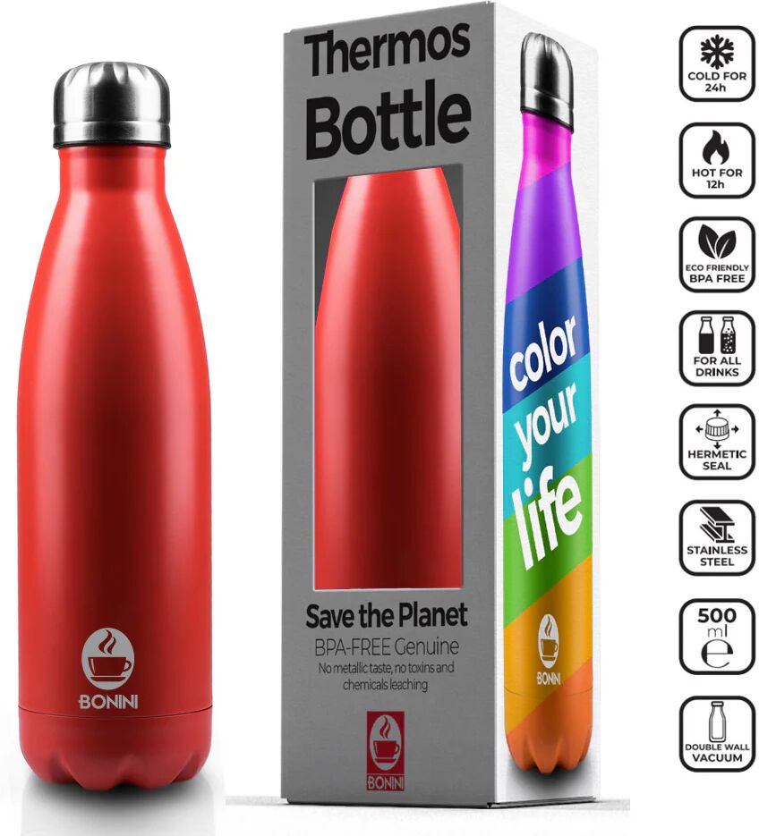 Caffè Bonini 1 Pezzo Thermos Bottle Rosso