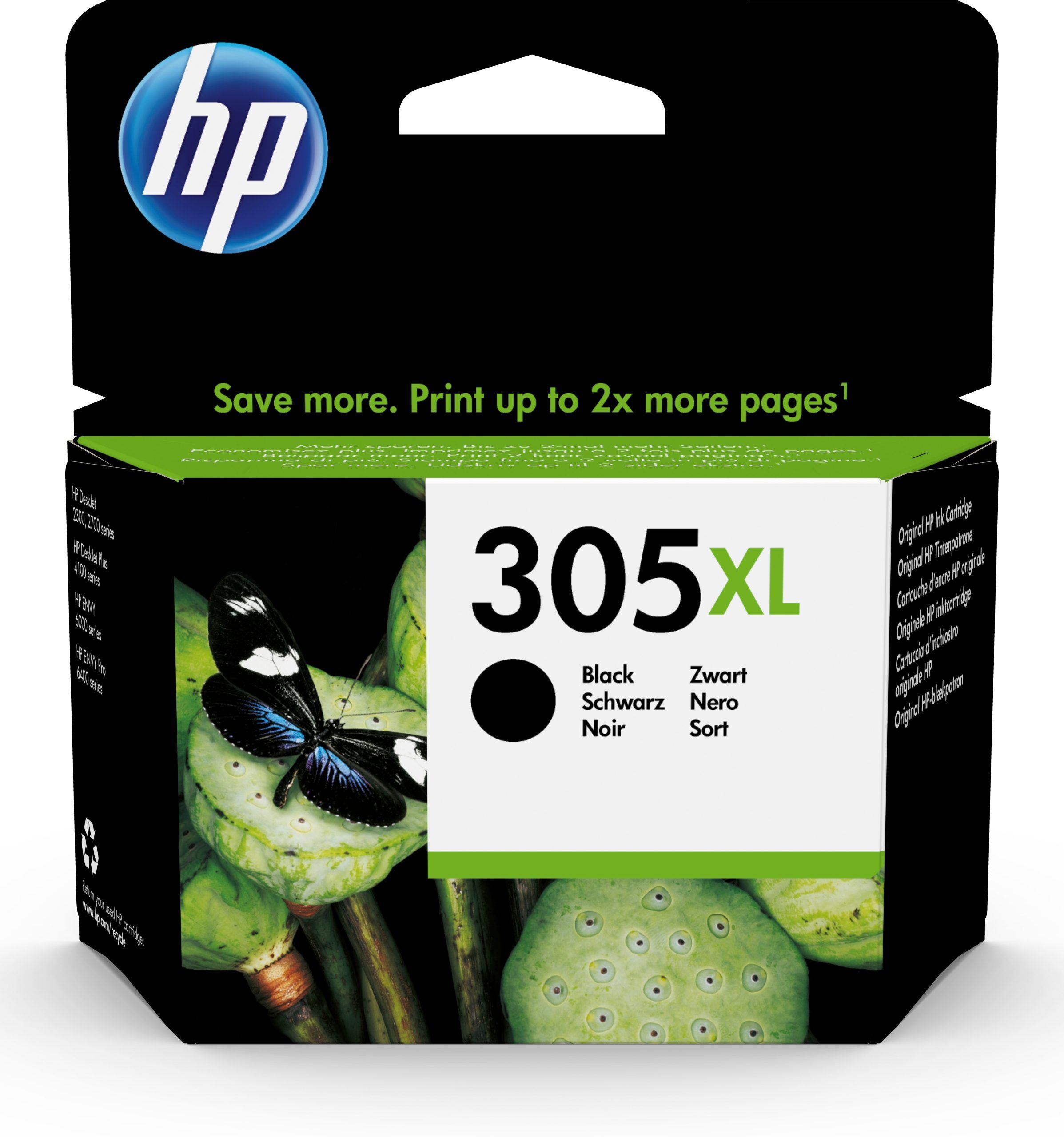 HP Originale Cartuccia Hewlett Packard 305XL nero  3YM62AE