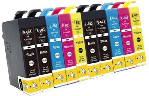 Epson 10 Cartucce  603XL C13T03A64020 Nero + Colore Compatibili