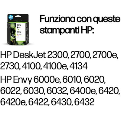 Originale Cartuccia HP 305 nero + colore 6ZD17AE Originale Cartuccia HP 305 nero + colore 6ZD17AE