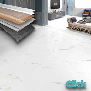 Eternal Parquet Pavimento Piastroni SPC in Polvere di Pietra click 5mm 610x305mm effetto MARMO CARRARA