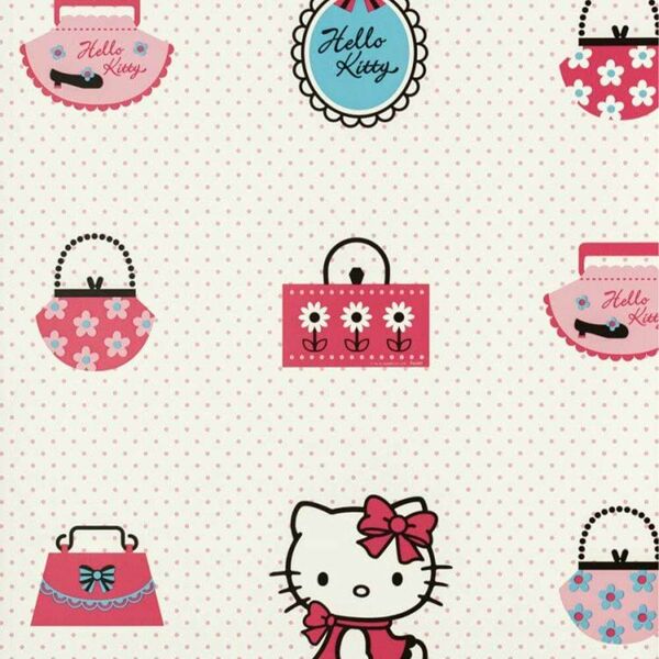 eternal parquet €0,94 al mq  - rotolo da 5,3mq di carta da parati tnt alta qualità  hello kitty