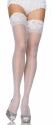 Leg Avenue Calze Autoreggenti 1022 Nora in Pizzo Bianco