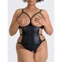 Lovehoney Lingerie Body Aperto Fierce Wetlook Nero Taglie Forti