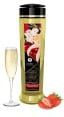 shunga olio da massaggio erotico fragole & champagne 240 ml