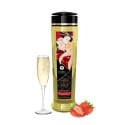 Shunga Olio da Massaggio Erotico Fragole &amp; Champagne 240 ml