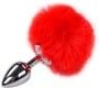 Alive Plug Anale Coda di Coniglio Fluffy S Rosso