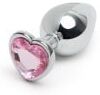 Lovehoney Plug Anale con Gioiello Cuore Secret Shine Rosa M