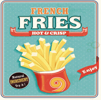 Inspire Quadro su tela French fries 50x50 cm