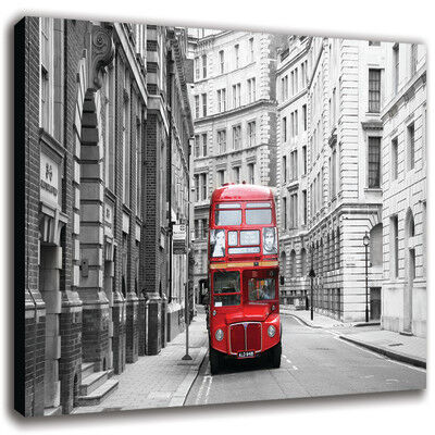 Inspire Quadro su tela Red Bus 90x135 cm