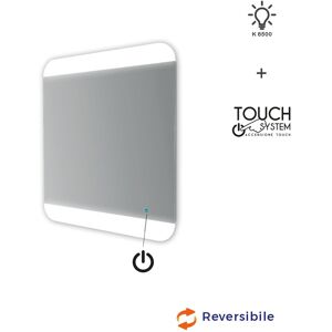 BH Specchio touch LED bordi satinati 70X65 retroilluminato