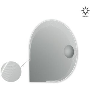 BH Specchiera LED 90X90 a goccia bordo lavorato con specchietto ingranditore