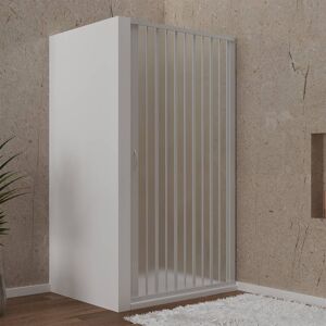 Eden Porta doccia 120 cm pieghevole tipo nicchia in PVC reversibile e riducibile