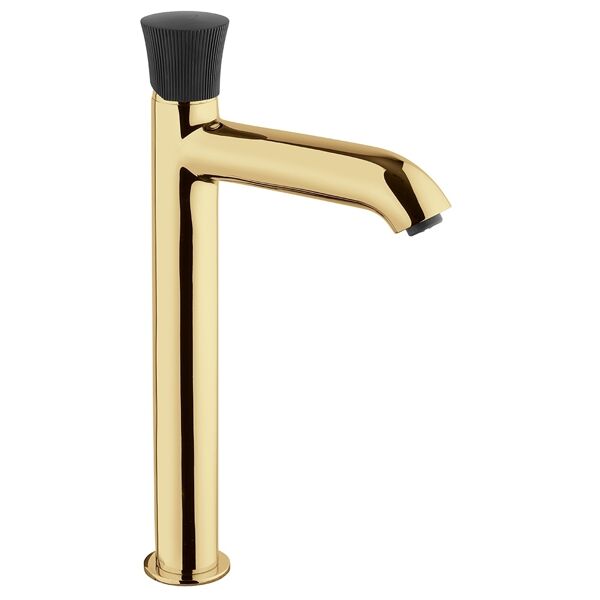jacuzzi rubinetto oro spazzolato modello illumina per lavabo tipo alto    rubinetteria per piletta click clack