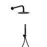Mel Kit doccia nero opaco soffione ultrapiatto slim tondo da 25 cm