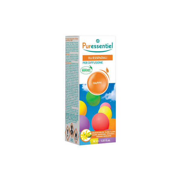 puressentiel oli essenziali per diffusione miscela happy 30 ml