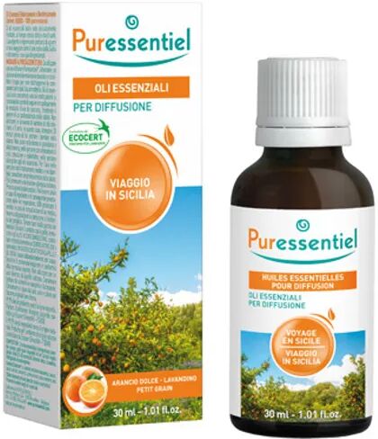 puressentiel oli essenziali per diffusione miscela viaggio in sicilia 30 ml