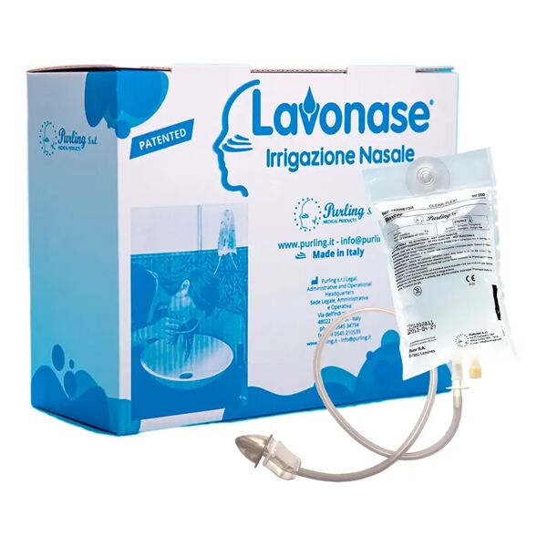 lavonase irrigazione nasale monouso 5 dispositivi e 5 sacche 500 ml