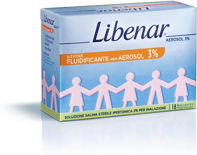 libenar aerosol 3% fiale soluzione salina ipertonica 18 flaconcini