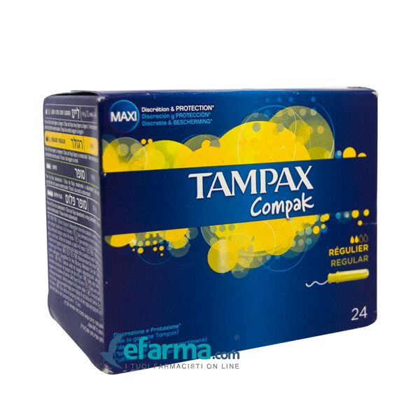 tampax compak regular assorbenti interni flusso leggero medio 24 pezzi