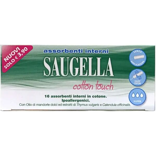 saugella cotton touch assorbenti interni super promo 16 pezzi