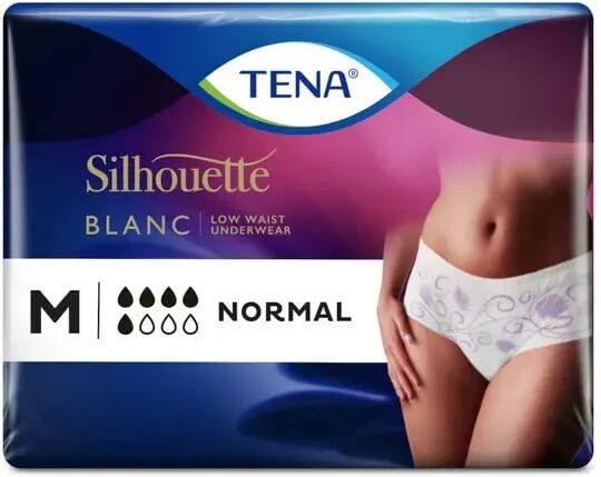 tena silhouette normal blanc taglia m mutandine assorbenti femminili vita bassa 6 pezzi